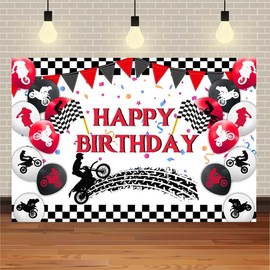 YQWIN Dirt Bike Backdrop Dirt Bike Party Decorations Dirt Bike Birthday Backdrop Dirt Bike Birthday Banner Motorcycle Backdrop Motorcycle Birthday Backdrop for Dirt Bike Motocycle Birthday Party Decor