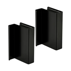 Gedotec Magnetic Push Lock Black - H6058 | Pack of 2 Magnetic Plate with Pull Handle | Push Catch Length: 40 mm | Pressure Opener - Glass Door Hinge | Display Case Hinge Rustproof - Door Magnets
