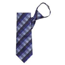 Jacob Alexander - Corbata de cuello a cuadros para hombre, Azul, Regular - 56 inch