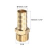 sourcing map Brass Hose Barb Fitting Straight 10mm x G1/4