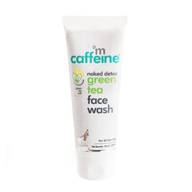 mCaffeine Naked Detox Green Tea Face Wash – Controls Oil, Protects from Sun Damage – Hyaluronic Acid and Caffeine for Hydrated, Toned Skin – 100 ml