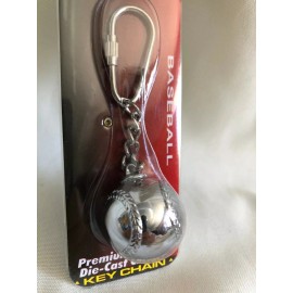 Pilot Automotive BASEBALL Chrome Key Chain