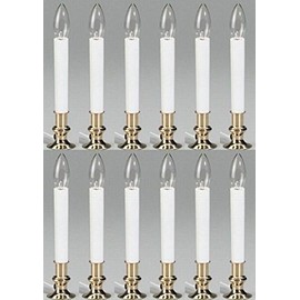 9" Electric Christmas Holiday Window Candle w 5' Cord - 12 Pack