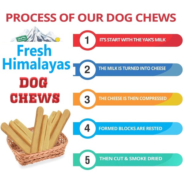 Fresh Himalayas Yak Cheese Dog Chews XXL 2lbs, Long Lasting