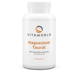 vitaworld Magnesiumtaurat, vegan, 300 mg elementares Magnesium pro 2 Kapseln, 120 Kapseln