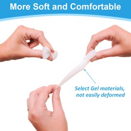 TUYOBG 1 Pair Soft Toe Separator Bunion Corrector, Gel Big Toe Straightener, Bunion Pads & Protector, Toe Spacers for Bunion Relief & Support, Comfortable Gel Toe Straighteners for Men & Women