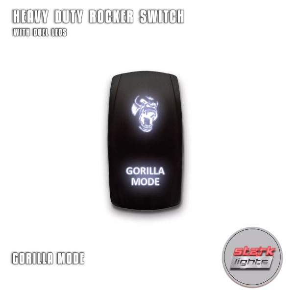 Stark WHITE Laser LED Rocker Switch 5 Pin Dual Light