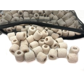 Wave Point Premium Grade A, Micro Fiber Bio Ceramic Rings Filter Media for Aquarium Fish, Koi Fish, Pond Reef Filter, Canister Filter, Sump (0.7 lbs)