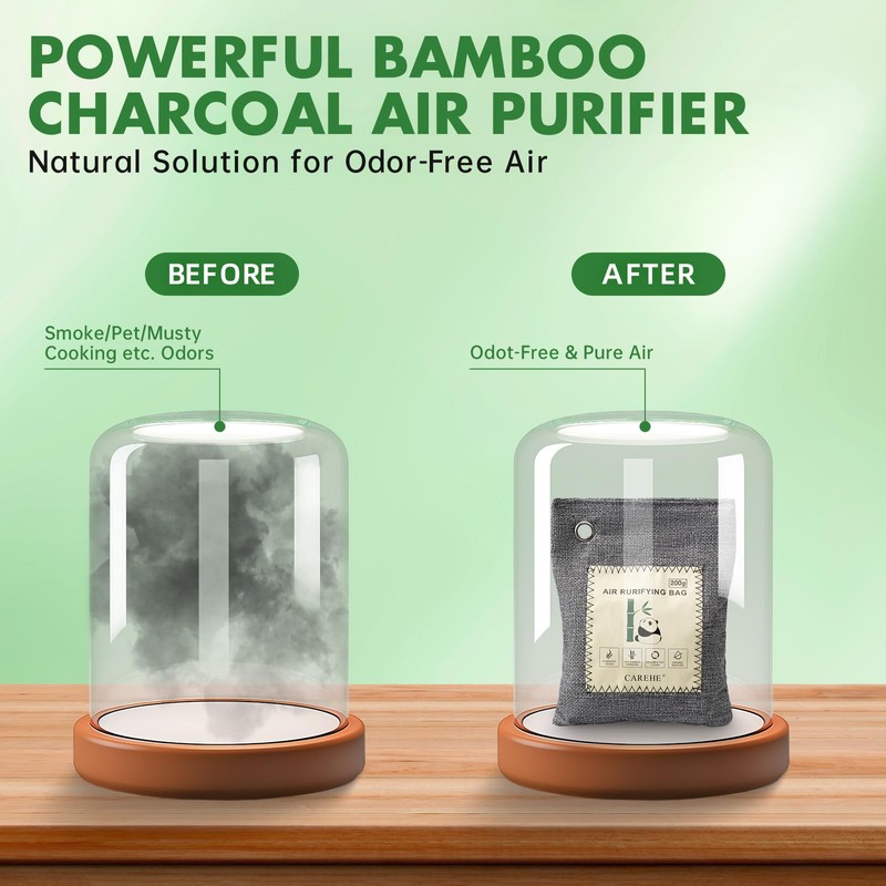 Activated Charcoal Odor Eliminator for Strong Odors, Bamboo Charcoal Bags,