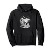 Skeleton Reading Under Candlelight Creepy Literature Pullover Hoodie