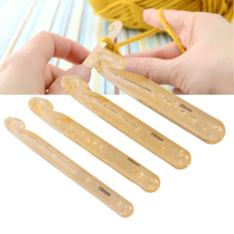 Large Crochet Hooks Plastic Weaving Knitting Crochet Hook Tools for