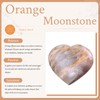 Sportmusies Natural Orange Moonstone Heart Stone Figurine, 1.77-2.36 inches