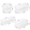 Desk Drawer Organizers Set – Clear Plastic Storage Bins for