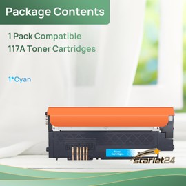Starlet24 1 x 117A Toner Cyan Compatible with HP 117A Toner Set Cyan to Replace Colour Laser MFP 178nwg 179fwg 179fnw 150nw 150a 178nw, W2071A
