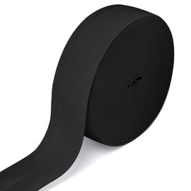 Woven Rubber Elastic Cord Flat Elastic 1.6 in (40 mm) Width Black 32.8 ft (10 m) Roll Thick 0.04 inch (1.1 mm) Waist Elastic Band Elastic Cord Woven Rubber Pajamas Rubber Elastic Band Elastic Band