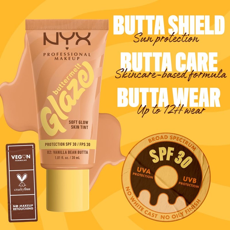 NYX Professional Makeup Buttermelt Glaze Soft Glow Skin Tint +