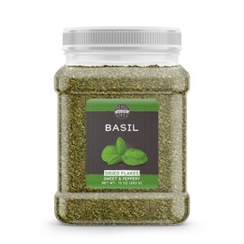 Birch & Meadow 10 oz of Basil Leaves, Cut & Sifted, Sweet Peppery Flavor