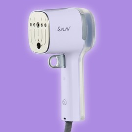 SALAV® Quicksteam Portable Hand Held Garment Steamer for Clothes, 10 seconds Fast Heating Time, Removes Wrinkles on Clothes and Fabrics, No Drip Steam, Stainless Steel Plate (Peri)