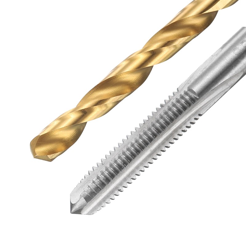 sourcing map Tap and Drill Bit Set, 5pcs M5 x