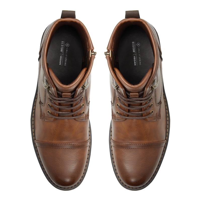 Call It Spring Men's Donovann Ankle Boot, Cognac, 8