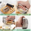 Stainless Steel Garlic Press Garlic Crusher Curved Shaped Presser and
