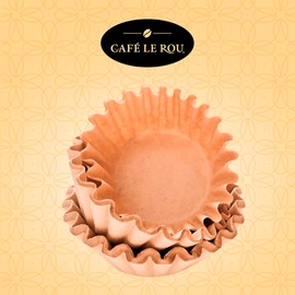 "NEW" - Café Le Rou Paper Coffee Filters, 400 Count, Biodegradable, Natural Fibers 8-12 Cups - Made in the USA