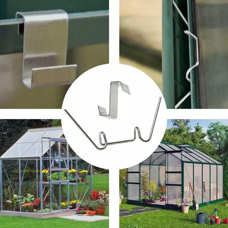 400Pcs Greenhouse Accessories Kit Stainless Steel Glazing Clip Fixing Clip