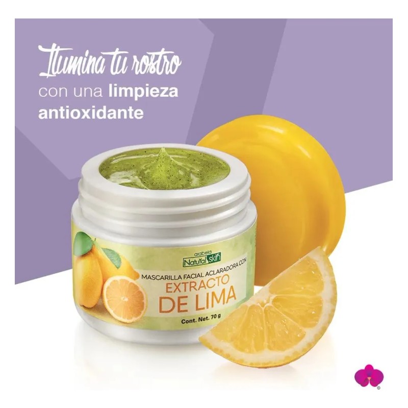 Mascarilla Facial Aclaradora Con Extracto De Lima 2 Pzs Mixta