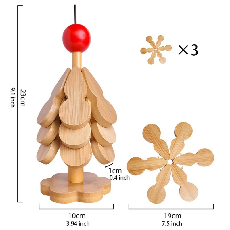 Tree Insulation Pad, Christmas Tree Shaped Tripod, Wooden Foldable Pot