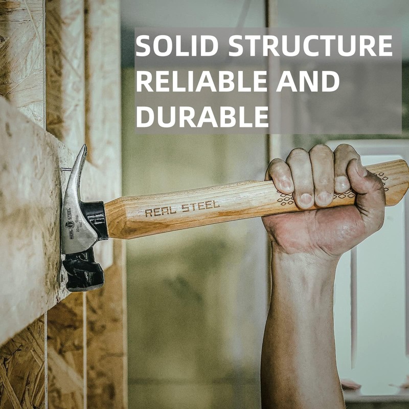 REAL STEEL 22 Oz Hickory Magnetic Head Milled Face Framing