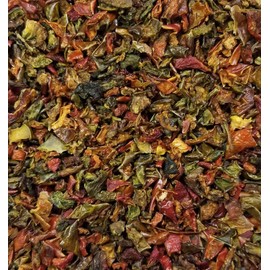 Red & Green BELL Peppers 2 Pounds Bulk Bag-Heat Sealed to Maintain Freshness-Crushed & Dried Spice Seasoning