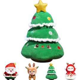 MORAINJAY Christmas Plush Toy,9in Xmas Tree Plush Pillow Toy for Kids,Cute Christmas Tree Stuffed Doll,Soft Toy Stuffed Animal Toys Gift for Girls Boys,Winter Holiday Decor,Christmas Stocking Fillers