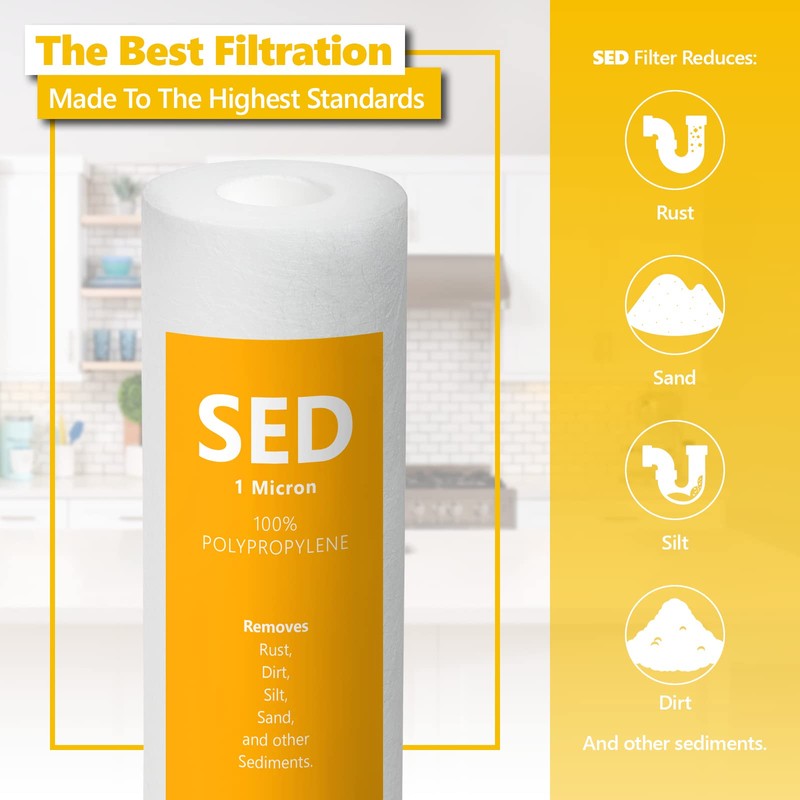 Express Water – 50 Pack Sediment Water Filter Replacement –