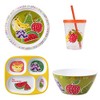 First Design Global ABCs of Health Kids Dinnerware Set, Large,