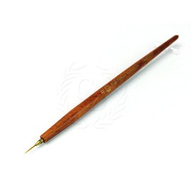 Fuji Finest Premium Nail Art Short Striper Brush with Wooden Handle Size 0