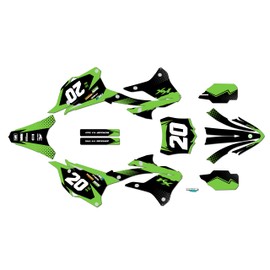 Kalair GFX Graphics Kit for Kawasaki KX85 KX112 (2022-2024) Spear Series Green 16 Mil-Dirt Pit Bike Motorcycle Stickers,Dirtbike Racing Decal Automotive Motocross Accessories no Plastics
