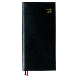 Daigo E1308 2025 Planner, Appointment Weekly Left, Black, Begins December 2024