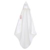 Taftan Heart Silver Hooded Towel 75 x 75cm (White)