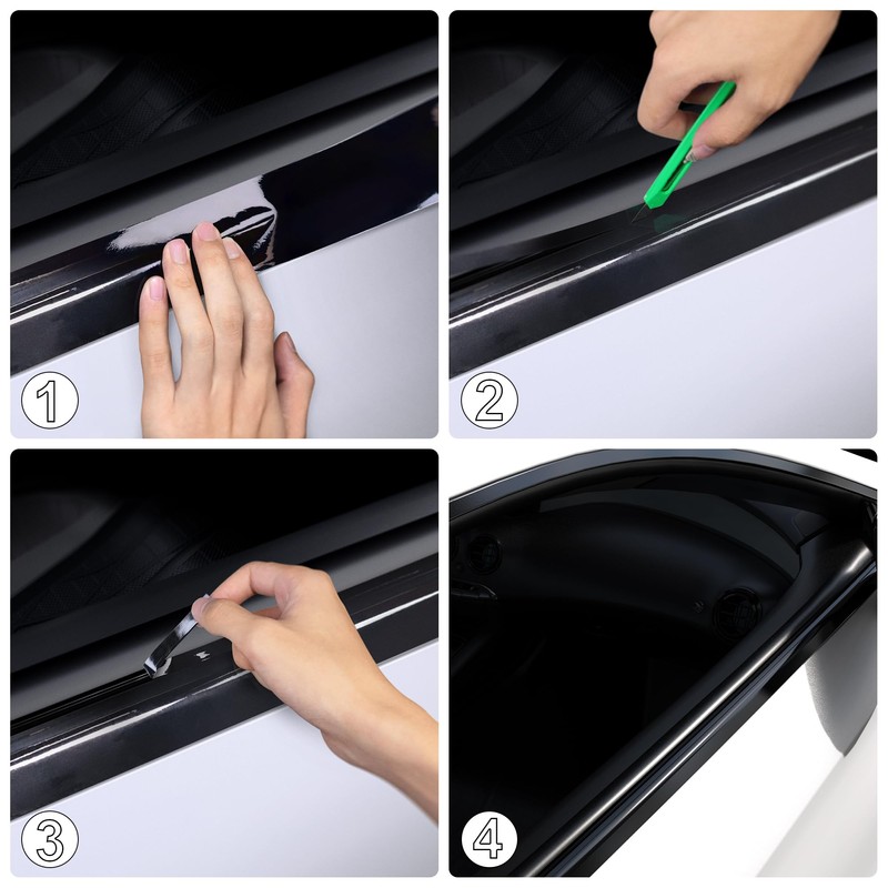 Arespark Gloss Black Vinyl Wrap, Cars Vinyl Film Tapes Kit
