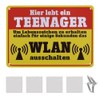 JPGhaha Door Sign Teenager Tin Sign 14 x 20 cm