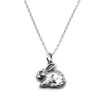 Sterling Silver Small Rabbit Charm Necklace, 18"