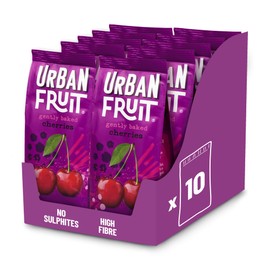 URBAN FRUIT Cherry - Sharing Pack - Gently Baked Fruit - Healthy - 10 x 75g