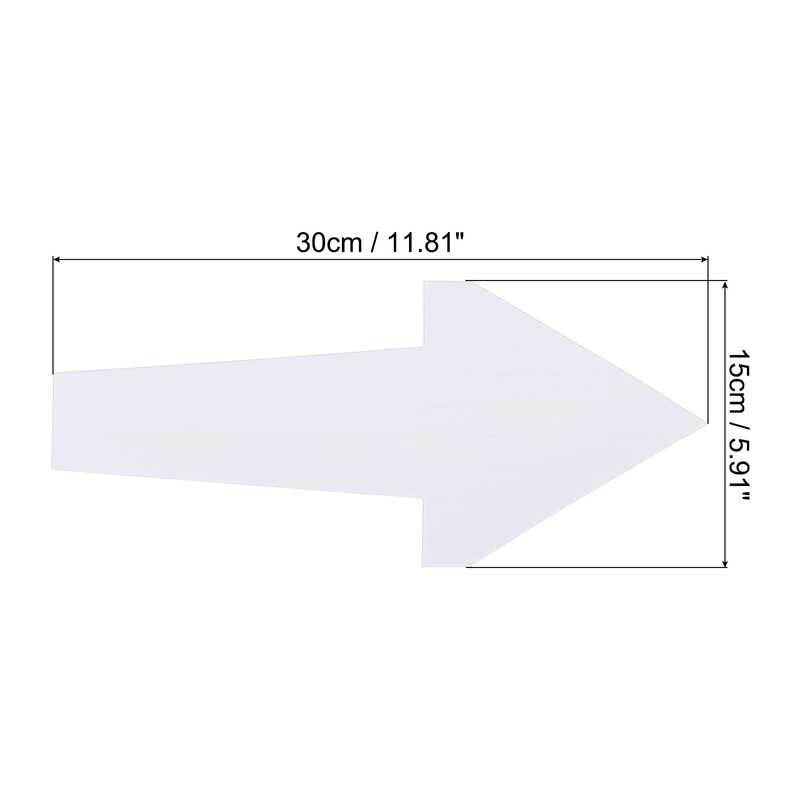 PATIKIL 12" x 6" Arrow Sticker, 24 Pcs PVC Removable