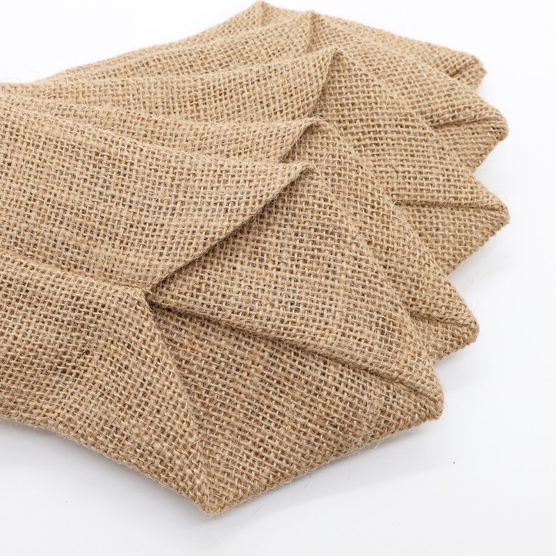 AOKQYA Silverware Pouches for Table Burlap Utensil Holder Pouch Burlap
