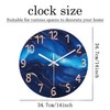 Glass Wall Clocks Battery Operated 14 Inch Modern Abstract Wall
