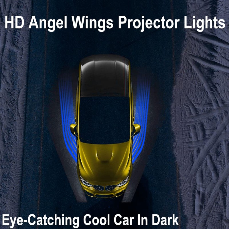 BukNikis Car Body Projector Lights, Ice Blue HD Angel Wings