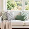 MIULEE Floral Cotton Throw Pillow Covers 18x18 Set of 2,