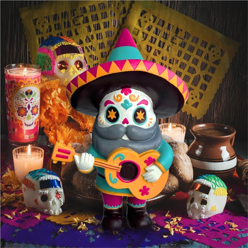 Pueblita El Mariachi Day of The Dead Garden Gnome