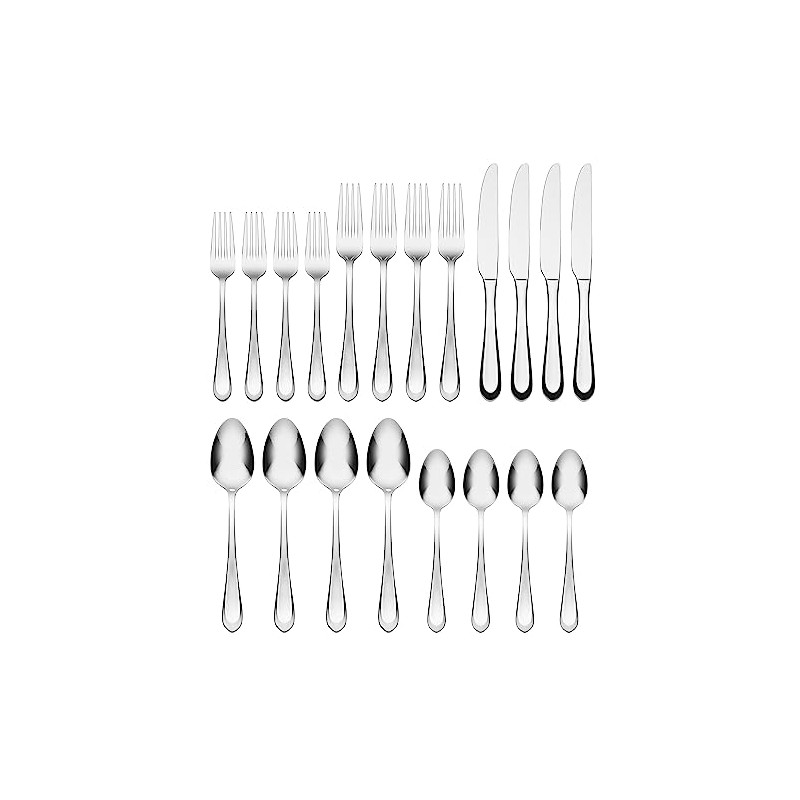 Hampton Forge 895329 Alesey Mirror 20 Piece Everyday Flatware Set,