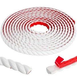 Flexible Molding Trim, 16.4 Ft Peel and Stick Molding Trim for Wall, Self-Adhesive Moulding Trim 196.8'', DIY Wall Trims Caulk Strip for Mirror Window Frame Cabinet Edge, Home Decor Protection